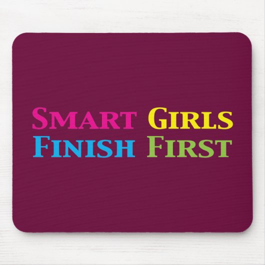 Intelligentes Mädchen-Enderste Geschenke Mousepad (Vorne)