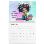 Intelligentes Mädchen Motivations-Studien-Wandkale Kalender (Feb 2027)