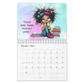 Intelligentes Mädchen Motivations-Studien-Wandkale Kalender (Feb 2027)