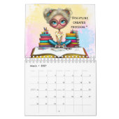 Intelligentes Mädchen Motivations-Studien-Wandkale Kalender (Mär 2027)