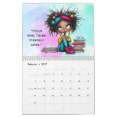 Intelligentes Mädchen Motivations-Studien-Wandkale Kalender (Feb 2027)