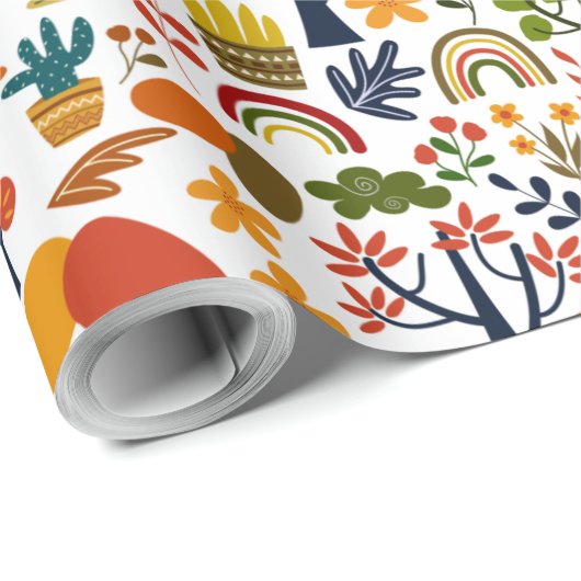 Intelligentes Multimuster Geschenkpapier (Rolleneckpunkt)