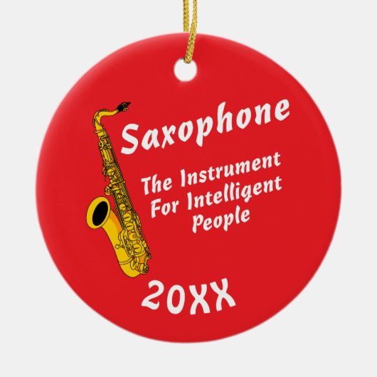 Intelligentes Saxophon Keramik Ornament (Vorne)