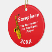 Intelligentes Saxophon Keramik Ornament (Links)