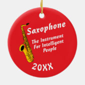 Intelligentes Saxophon Keramik Ornament (Hinten)