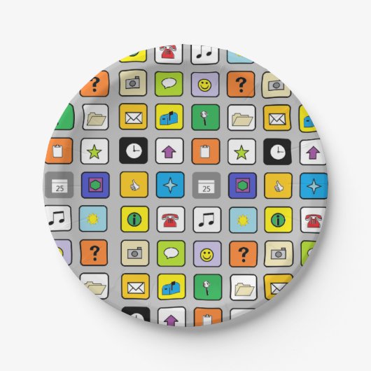 "Intelligentes Telefon-" Papier-Teller Pappteller (Vorderseite)