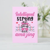 Intelligentes und Phantastisches Frauenangebot Dankeskarte (Stehend Vorderseite)