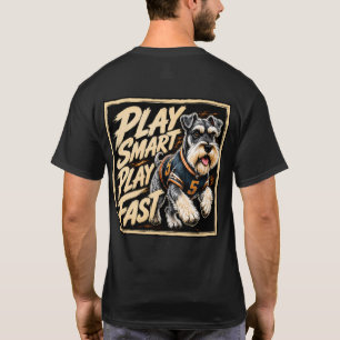 Intelligentes und schnelles Spiel Schnauzer Footba T-Shirt