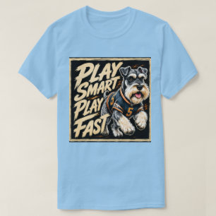 Intelligentes und schnelles Spiel Schnauzer-Fußbal T-Shirt