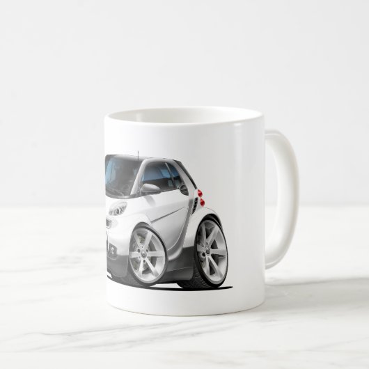 Intelligentes weißes Auto Kaffeetasse (VorderseiteRechts)
