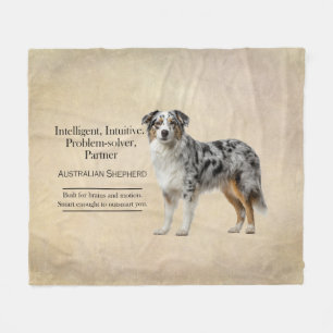 Intelligenz des Blue Merle Australian Shepherd Fleecedecke