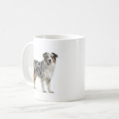 Intelligenz des Blue Merle Australian Shepherd Kaffeetasse (Vorderseite Links)