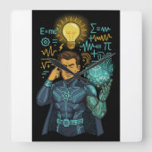 Intelligenz entfesselt: Die Gedankenmaster-Sammlun Quadratische Wanduhr (Vorderseite)