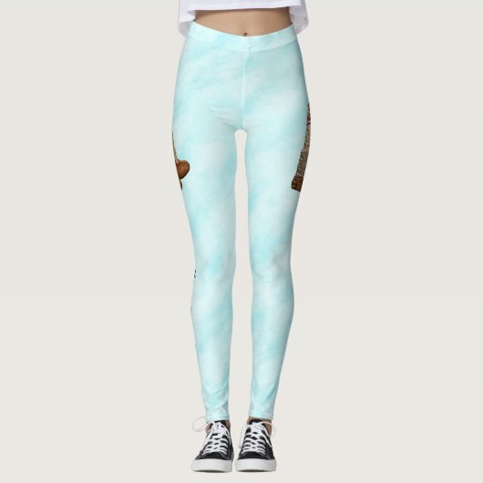 Intelligenz im Schnee Leggings (Vorderseite)