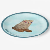 Intelligenz im Schnee Pappteller (Schrägansicht)