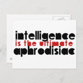 Intelligenz ist die ultimative Aphrodisiakerin Postkarte (Vorne/Hinten)