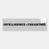 Intelligenz ist größer als Tailgating Autoaufkleber (Vorne)