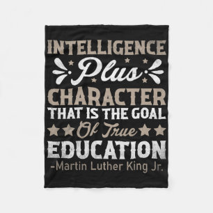 Intelligenz Plus Charakter Mlk Tag Schwarze Geschi Fleecedecke
