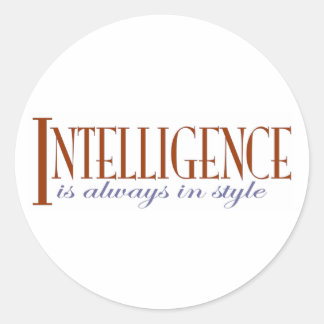Intelligenz Runder Aufkleber