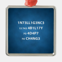 Intelligenzangebot Premium Square Ornament