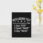 Intelligenztest Erwachsene Humor Funny Sarcasm Gra Karte (Gelbe Blume)