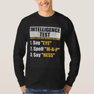 Intelligenztest sagt Eye M A P Ness Dad-Witz T-Shirt