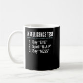 Intelligenztest Say Eye M A P Ness lustiger Vater Kaffeetasse (Links)