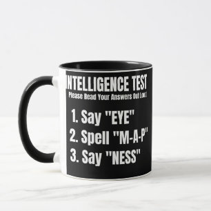 Intelligenztest Say Eye Map Ness Tasse