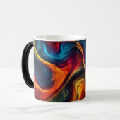 Intense Abstract Morphing Energy Wave Mug Verwandlungstasse (Vorderseite Links)