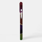 Intense Agate | Dark Moody Rainbow Monogram iPhone Hülle (Linke Seite)