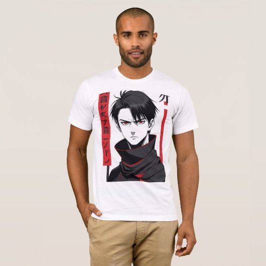 Intense Anime Hero Vector T - Shirt (Vorne ganz)