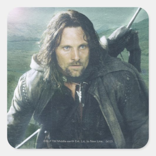 Intense Aragorn Quadratischer Aufkleber (Vorderseite)