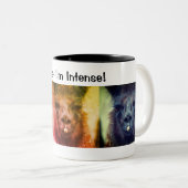 Intense Black Llama Funny Animal Zweifarbige Tasse (VorderseiteRechts)