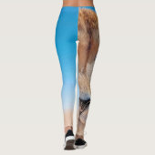 Intense Blue Eyed Lion Desert Horizon Art Wrap Leggings (Rückseite)