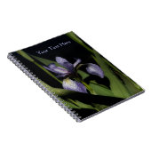 Intense Blue Flag Iris Blume Nature Notebook Notizblock (Rechte Seite)