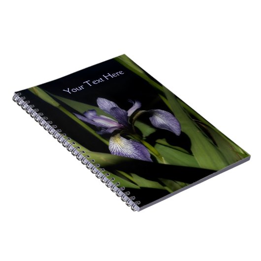 Intense Blue Flag Iris Blume Nature Notebook Notizblock (Rechte Seite)