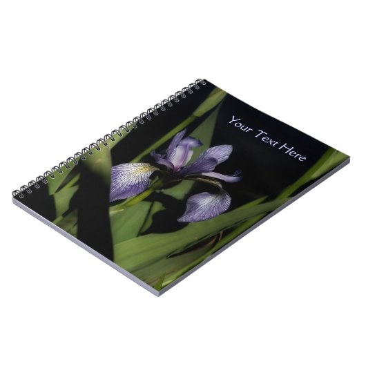 Intense Blue Flag Iris Blume Nature Notebook Notizblock (Linke Seite)