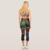 Intense Dark Agate | Moody Rainbow Jewel Tone Capri Leggings (Rückseite)