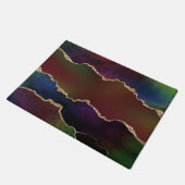 Intense Dark Agate | Moody Rainbow Jewel Tone Fußmatte (Schrägansicht)
