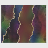 Intense Dark Agate | Moody Rainbow Jewel Tone Geschenkpapier (Flach)