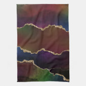 Intense Dark Agate | Moody Rainbow Jewel Tone Geschirrtuch (Vertikal)