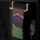 Intense Dark Agate | Moody Rainbow Jewel Tone Geschirrtuch