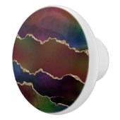 Intense Dark Agate | Moody Rainbow Jewel Tone Keramikknauf (Rechts)