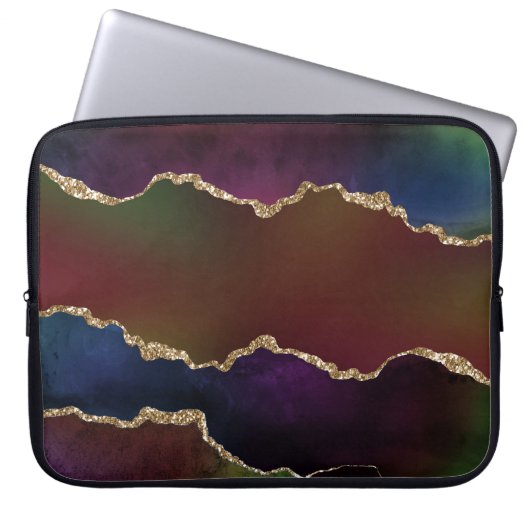 Intense Dark Agate | Moody Rainbow Jewel Tone Laptopschutzhülle (Vorderseite)