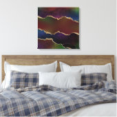 Intense Dark Agate | Moody Rainbow Jewel Tone Leinwanddruck (Insitu (Schlafzimmer))