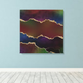 Intense Dark Agate | Moody Rainbow Jewel Tone Leinwanddruck (Insitu (Holzboden))