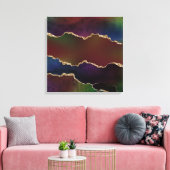 Intense Dark Agate | Moody Rainbow Jewel Tone Leinwanddruck (Insitu (Wohnzimmer))