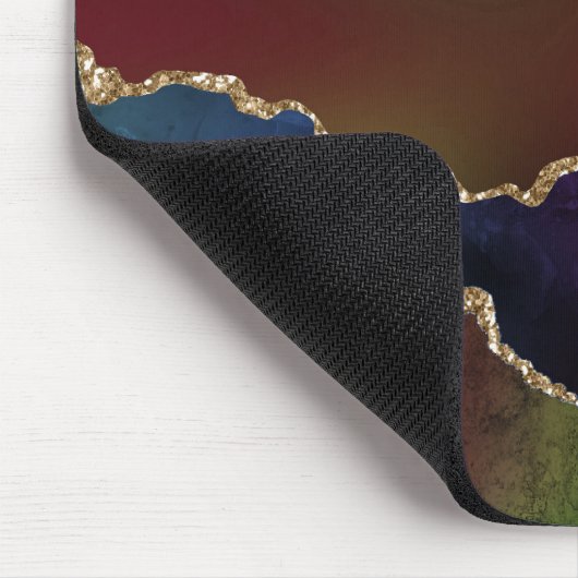 Intense Dark Agate | Moody Rainbow Jewel Tone Mousepad (Ecke)