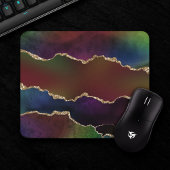 Intense Dark Agate | Moody Rainbow Jewel Tone Mousepad