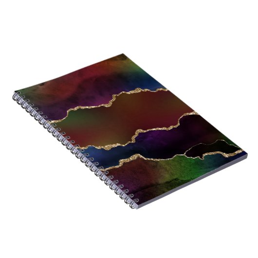 Intense Dark Agate | Moody Rainbow Jewel Tone Notizblock (Rechte Seite)